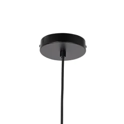 QAZQA Pendelleuchten|Wohnzimmerlampen*Design-Hängelampe schwarz mit Gold und Rauchglas – Kyan