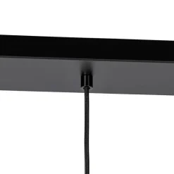 QAZQA Pendelleuchten|Wohnzimmerlampen*Design-Hängelampe schwarz mit Gold und Rauchglas 3-flammig - Kyan