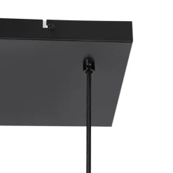 QAZQA Pendelleuchten|Wohnzimmerlampen*Design-Hängelampe schwarz mit Rauchglas 4-flammig - Chico