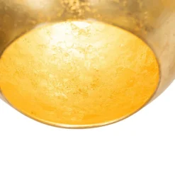 QAZQA Pendelleuchten|Wohnzimmerlampen*Design-Hängelampe schwarz mit Goldglas 5-flammig - Bert