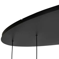 QAZQA Pendelleuchten|Wohnzimmerlampen*Design-Hängelampe schwarz oval 7-flammig - Tuba