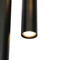 QAZQA Pendelleuchten|Wohnzimmerlampen*Design-Hängelampe schwarz rund 7-flammig - Tuba