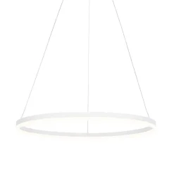 QAZQA Schlafzimmerlampen|Küchenlampen*Design-Hängelampe weiß 80 cm inkl. LED 3-stufig dimmbar - Anello