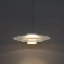 QAZQA Schlafzimmerlampen|Küchenlampen*Design-Hängelampe weiß inkl. LED 3-stufig dimmbar - Pauline