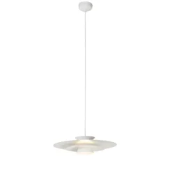 QAZQA Schlafzimmerlampen|Küchenlampen*Design-Hängelampe weiß inkl. LED 3-stufig dimmbar - Pauline