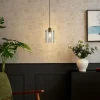 QAZQA Pendelleuchten|Wohnzimmerlampen*Design-Hängeleuchte Bronze mit Klarglas - Domo