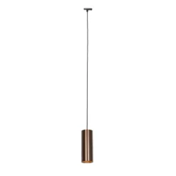 QAZQA Professional Schlafzimmerlampen|Küchenlampen*Design-Hängeleuchte Dunkelbronze inkl. Schienenadapter 1-phasig - Iconic Tubo