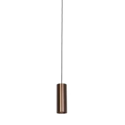 QAZQA Professional Schlafzimmerlampen|Küchenlampen*Design-Hängeleuchte Dunkelbronze inkl. Schienenadapter 1-phasig - Iconic Tubo
