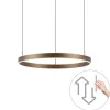 QAZQA Küchenlampen|Esszimmerlampen*Design-Hängeleuchte Dunkelbronze 3-Stufen-Dimmbar - Titmus