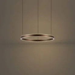 QAZQA Küchenlampen|Esszimmerlampen*Design-Hängeleuchte Dunkelbronze 3-Stufen-Dimmbar - Titmus