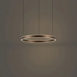 QAZQA Küchenlampen|Esszimmerlampen*Design-Hängeleuchte Dunkelbronze 3-Stufen-Dimmbar - Titmus