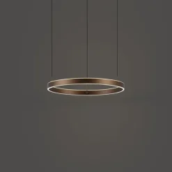QAZQA Küchenlampen|Esszimmerlampen*Design-Hängeleuchte Dunkelbronze 3-Stufen-Dimmbar - Titmus