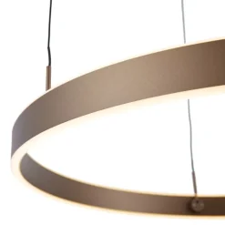 QAZQA Küchenlampen|Esszimmerlampen*Design-Hängeleuchte Dunkelbronze 3-Stufen-Dimmbar - Titmus