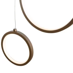 QAZQA Led-Pendelleuchten|Pendelleuchten*Design-Hängeleuchte Dunkelbronze 9-flammig inkl. LED 3-Stufen-Dimmbar - Vide Anella