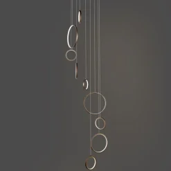 QAZQA Led-Pendelleuchten|Pendelleuchten*Design-Hängeleuchte Dunkelbronze 9-flammig inkl. LED 3-Stufen-Dimmbar - Vide Anella