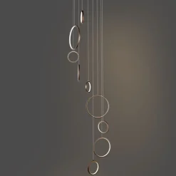 QAZQA Led-Pendelleuchten|Pendelleuchten*Design-Hängeleuchte Dunkelbronze 9-flammig inkl. LED 3-Stufen-Dimmbar - Vide Anella