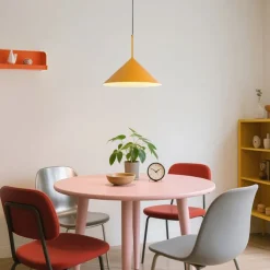 QAZQA Pendelleuchten|Wohnzimmerlampen*Design-Hängeleuchte Gelb Dreieck - Triangolo