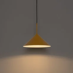 QAZQA Pendelleuchten|Wohnzimmerlampen*Design-Hängeleuchte Gelb Dreieck - Triangolo