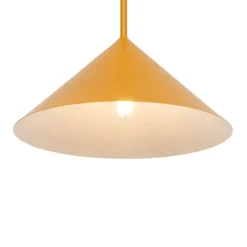 QAZQA Pendelleuchten|Wohnzimmerlampen*Design-Hängeleuchte Gelb Dreieck - Triangolo