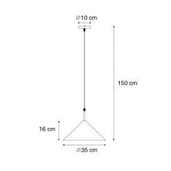 QAZQA Pendelleuchten|Wohnzimmerlampen*Design-Hängeleuchte Gelb Dreieck - Triangolo