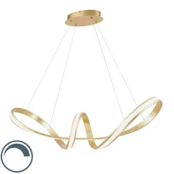 Paul Neuhaus Led-Pendelleuchten|Pendelleuchten*Design-Hängeleuchte Gold inkl. LED 91 cm - Belinda