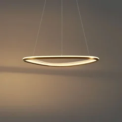 QAZQA Schlafzimmerlampen|Küchenlampen*Design-Hängeleuchte Gold 3-Stufen-Dimmbar - Organico