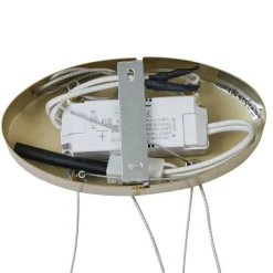 QAZQA Led-Pendelleuchten|Pendelleuchten*Design-Hängeleuchte Messing 120cm inkl. LED 3-Stufen-Dimmbar - Ovallo