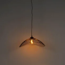 QAZQA Pendelleuchten|Wohnzimmerlampen*Design-Hängeleuchte Messingdraht 64cm - Pia