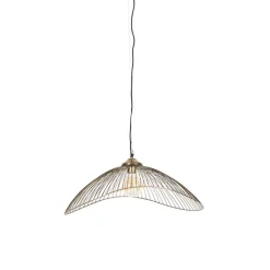 QAZQA Pendelleuchten|Wohnzimmerlampen*Design-Hängeleuchte Messingdraht 64cm - Pia