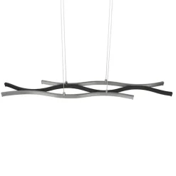 Trio Leuchten Led-Pendelleuchten|Pendelleuchten*Design-Hängeleuchte schwarz mit Silber inkl. LED Dimmbar - Blaze