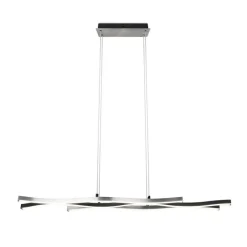 Trio Leuchten Led-Pendelleuchten|Pendelleuchten*Design-Hängeleuchte schwarz mit Silber inkl. LED Dimmbar - Blaze