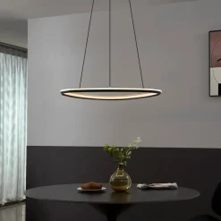 QAZQA Led-Pendelleuchten|Pendelleuchten*Design-Hängeleuchte schwarz 3-Stufen-Dimmbar - Organico