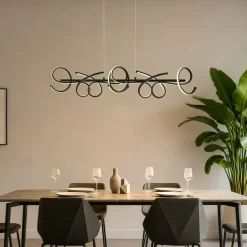 QAZQA Led-Pendelleuchten|Pendelleuchten*Design-Hängeleuchte schwarz rechteckig 3-Stufen-Dimmbar - Krisscross