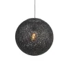 QAZQA Pendelleuchten|Wohnzimmerlampen*Design-Hängeleuchte schwarz Kugel 45cm - Corda
