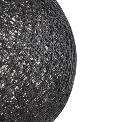 QAZQA Pendelleuchten|Wohnzimmerlampen*Design-Hängeleuchte schwarz Kugel 45cm - Corda