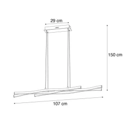 Trio Leuchten Led-Pendelleuchten|Pendelleuchten*Design-Hängeleuchte Schwarz mit Gold inkl. LED Dimmbar - Blaze