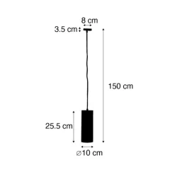 QAZQA Professional Deckenstrahler|Aufbaustrahler*Design-Hängeleuchte schwarz inkl. Schienenadapter 1-phasig - Iconic Tubo