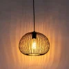 QAZQA Pendelleuchten|Wohnzimmerlampen*Design-Hängeleuchte Schwarz Draht - Wire Dough