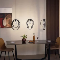 QAZQA Leuchten Ohne Schirm|Pendelleuchten*Design-Hängeleuchte schwarz rechteckig 3-flammig - Indu