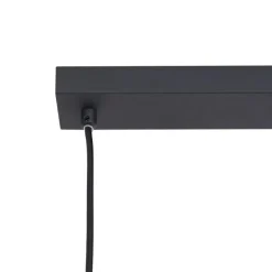 QAZQA Leuchten Ohne Schirm|Pendelleuchten*Design-Hängeleuchte schwarz rechteckig 3-flammig - Indu