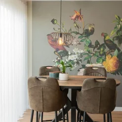 QAZQA Pendelleuchten|Wohnzimmerlampen*Design-Hängeleuchte Schwarz Draht 39cm - Johanna