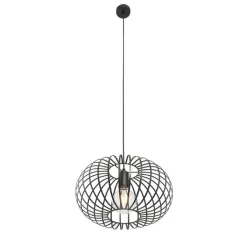 QAZQA Pendelleuchten|Wohnzimmerlampen*Design-Hängeleuchte Schwarz Draht 39cm - Johanna