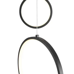 QAZQA Led-Pendelleuchten|Pendelleuchten*Design-Hängeleuchte schwarz 9-flammig inkl. LED 3-Stufen-Dimmbar - Vide Anella