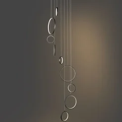 QAZQA Led-Pendelleuchten|Pendelleuchten*Design-Hängeleuchte schwarz 9-flammig inkl. LED 3-Stufen-Dimmbar - Vide Anella