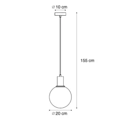 QAZQA Pendelleuchten|Wohnzimmerlampen*Design-Hängeleuchte schwarz mit Regenbogen-Glas 20cm - Mallon