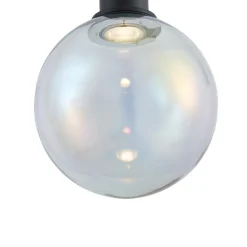 QAZQA Pendelleuchten|Wohnzimmerlampen*Design-Hängeleuchte schwarz mit Regenbogen-Glas 20cm - Mallon