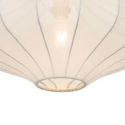 Kinder QAZQA Kinderzimmerlampen|Schlafzimmerlampen*Design-Hängeleuchte Weiße Seide 50 cm - Plu