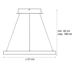 Paul Neuhaus Led-Pendelleuchten|Pendelleuchten*Design-Pendelleuchte Bronze inklusive dimmbarer LED Easylift - Hoop