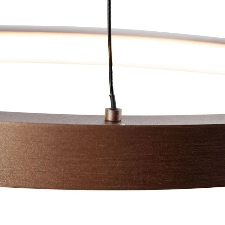 Paul Neuhaus Led-Pendelleuchten|Pendelleuchten*Design-Pendelleuchte Bronze inklusive dimmbarer LED Easylift - Hoop