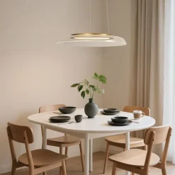 QAZQA Led-Pendelleuchten|Pendelleuchten*Design-Pendelleuchte Gold und Transparent 3-Stufen-Dimmbar - Scacrylic